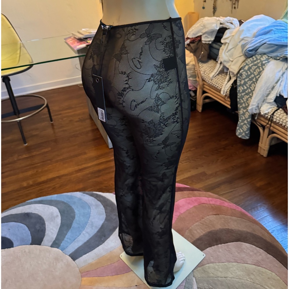 I.AM.GIA black butterfly sheer lace flare leggings NWT - Picture 5 of 8